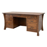 Brooklyn Oak Wood Executive Desk | ASB