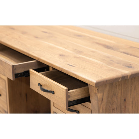 Brooklyn Hickory Wood Flat Wall Desk | WB