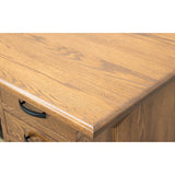 Brooklyn Oak Wood Executive Desk with Panels | HC