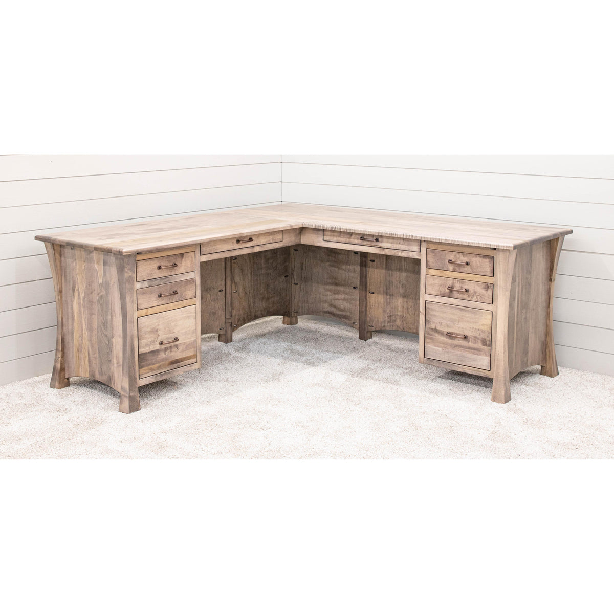 Brooklyn Maple Wood L Desk | DU