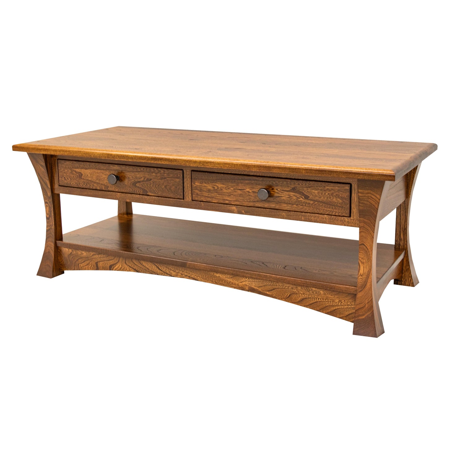 Brooklyn Elm Wood Rectangle Open Coffee Table | MC