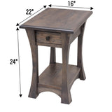 Brooklyn Small Rectangle Open End Table