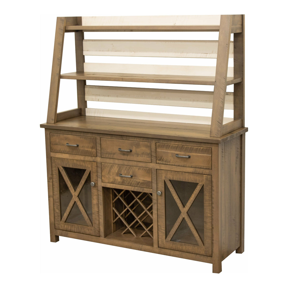 Farmhouse Wine Buffet with Hutch Topper