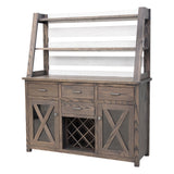 Farmhouse Wine Buffet with Hutch Topper