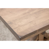 Farmhouse Extending Dining Table with Built-Down Top