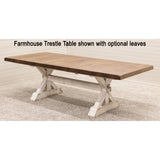 Farmhouse Extending Dining Table with Built-Down Top