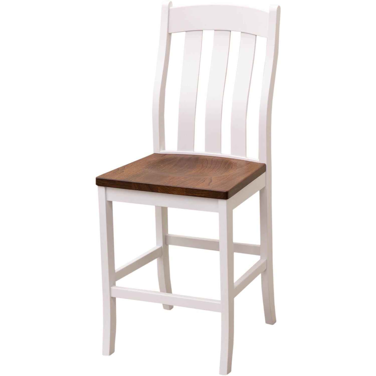 Fostoria White & Wood 24" Stationary Bar Stool | M-DW&E-MC
