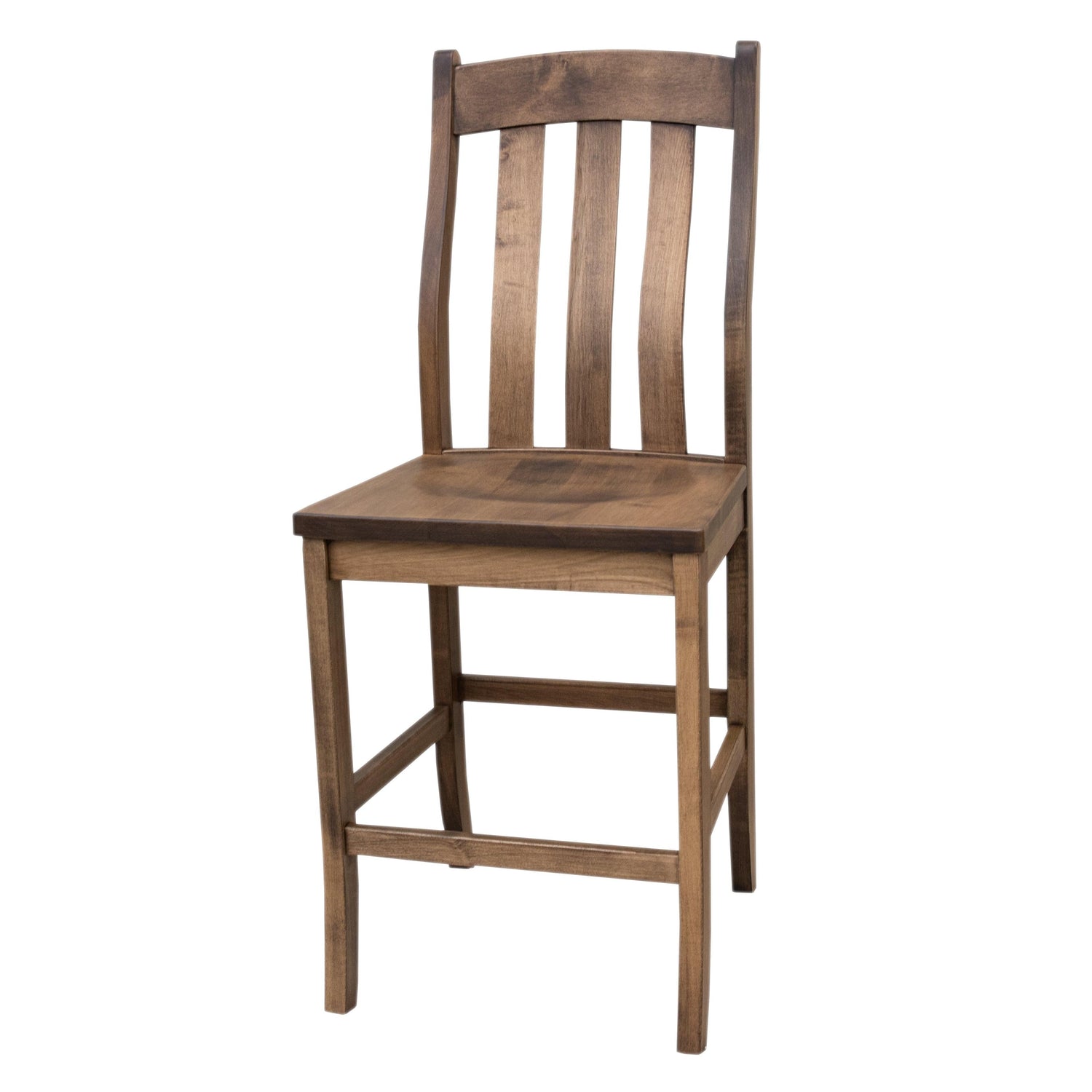 Fostoria Maple Wood 24" Stationary Bar Stool | CO