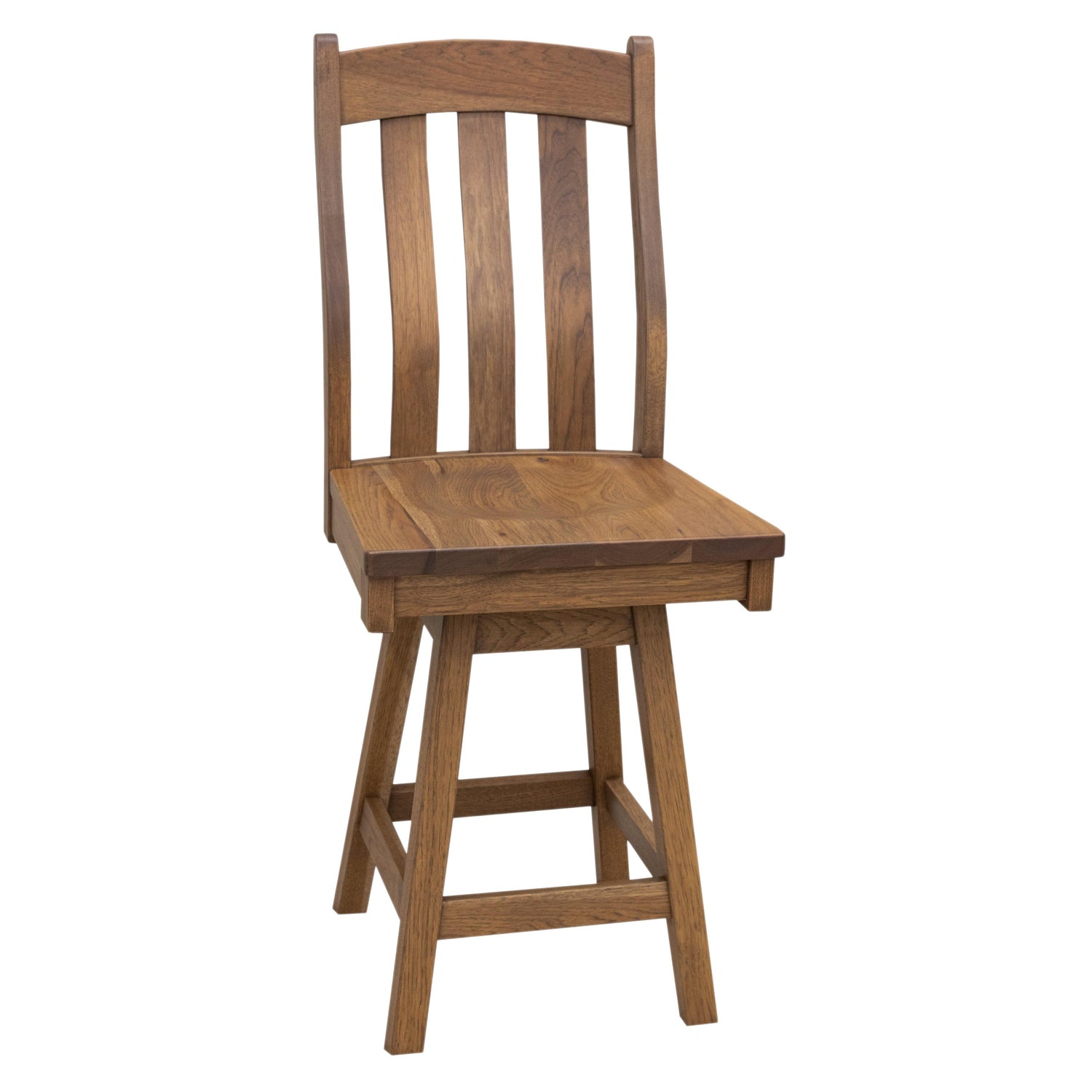 Fostoria Hickory Wood 24" Swivel Bar Stool | CO