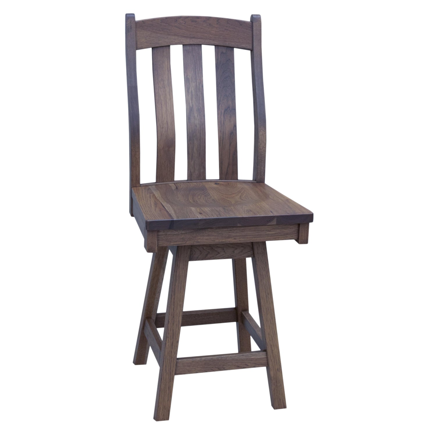 Fostoria Hickory Wood 24" Swivel Bar Stool | GS
