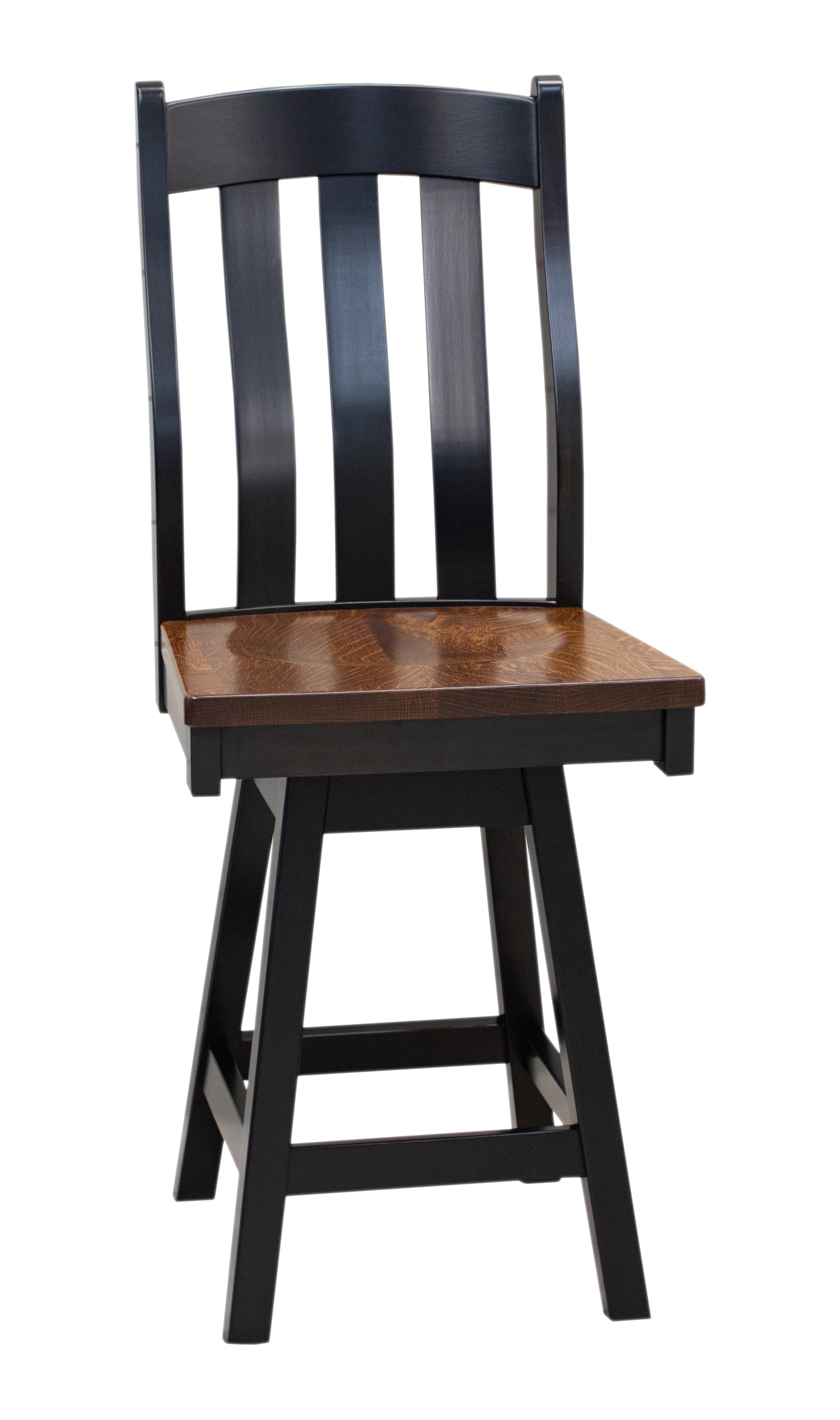 Fostoria Black & Wood 24" Swivel Bar Stool | M-EB&RQSWO-GB