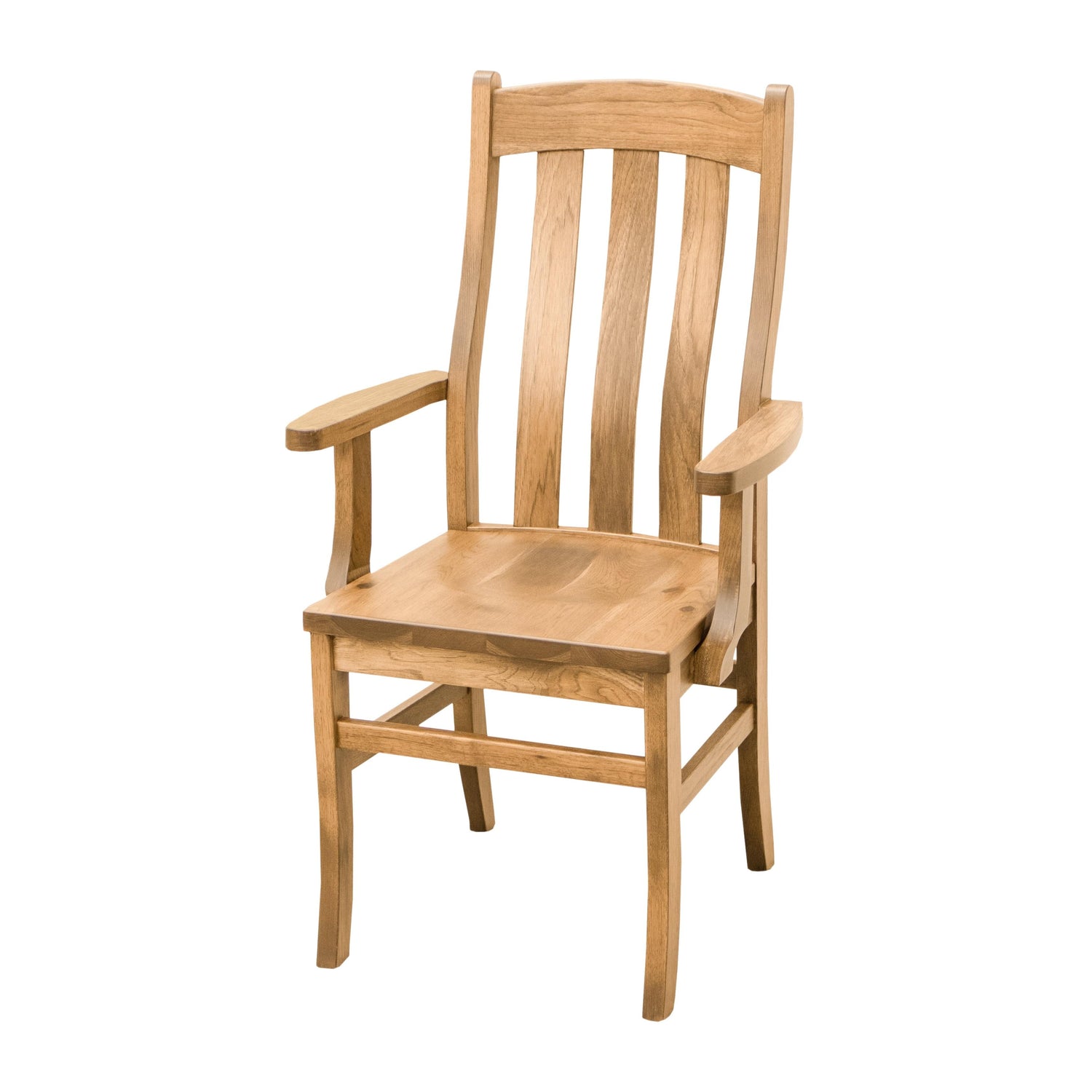Fostoria Hickory Wood Arm Dining Chair | WB