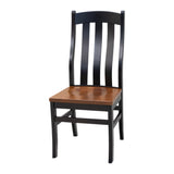 Ellington Amish Round Black and Cherry Extendable Dining Set for 4-6