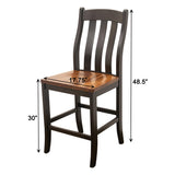 Fostoria Maple Wood 24" Stationary Bar Stool | CO