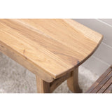 Galveston Hickory Wood Expandable Dining Bench | WB
