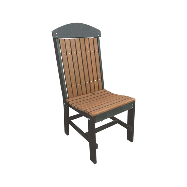 Gateway Poly Amish Outdoor Dining Side Chair - Black/Mahogany-Upstate Amish Furniture