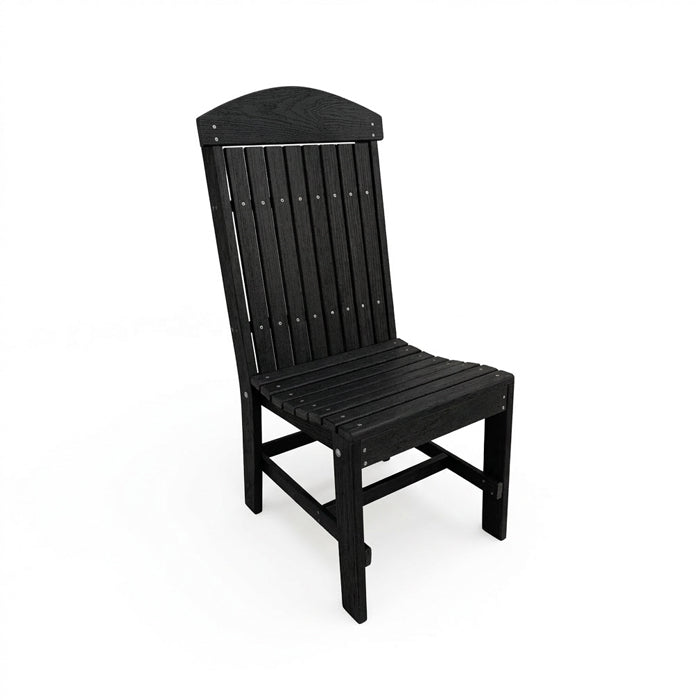 Gateway Poly Amish Outdoor Dining Side Chair - Black