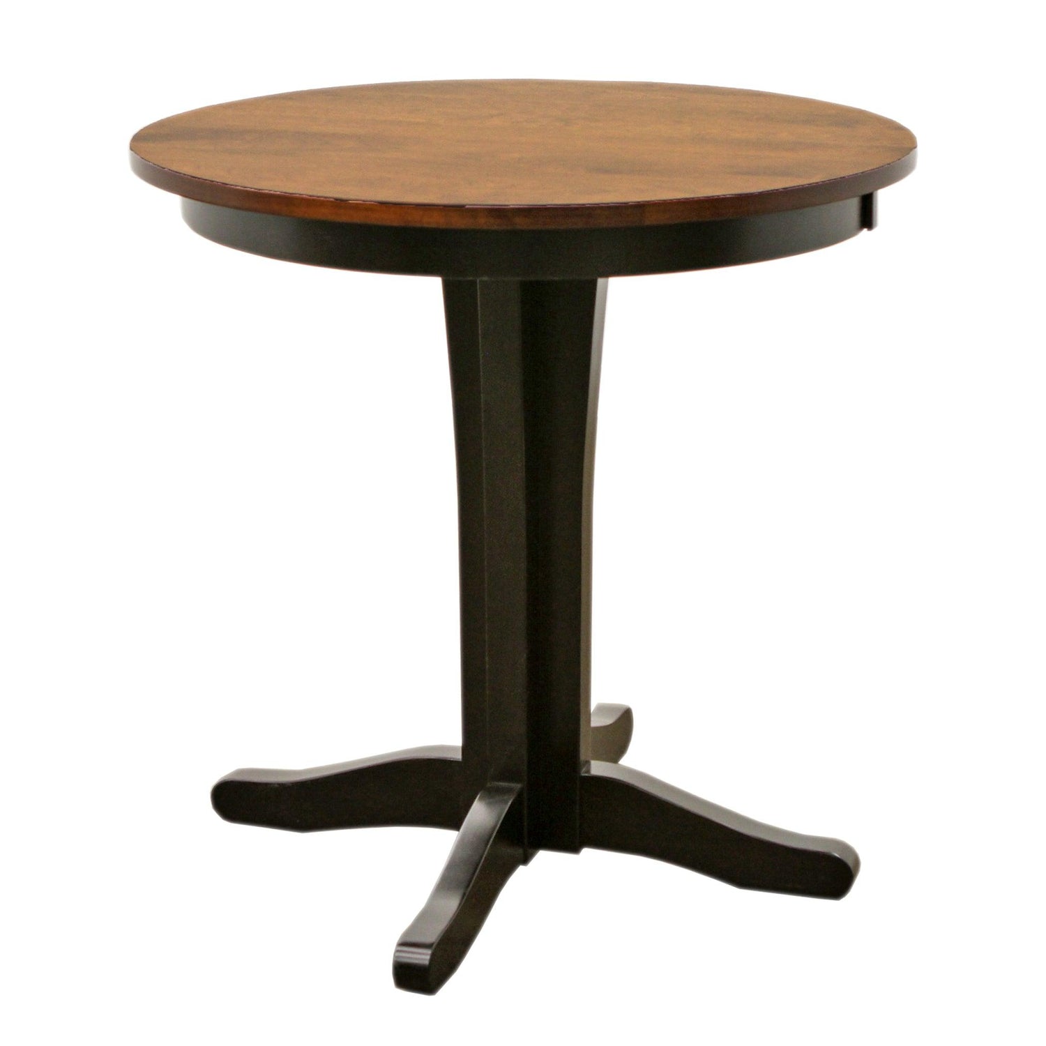 Glacier Round Black & Wood Pub Table | M-EB&CHY-MC