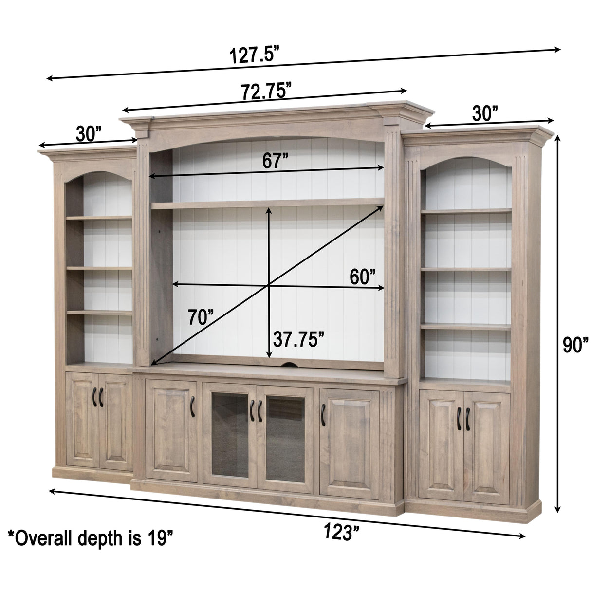 Hampton Hickory Wood Entertainment Center | NAT