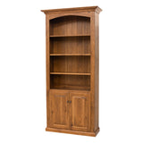 Hampton Solid Hickory Wood Bookcase with Doors | HC
