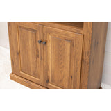 Hampton Solid Hickory Wood Bookcase with Doors | HC
