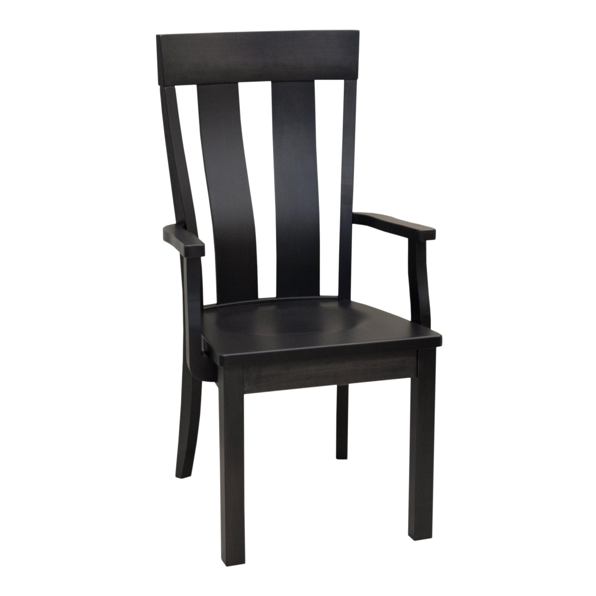 Hampton Black Maple Wood Arm Dining Chair | EB