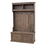 Hartford White Oak Wood Hall Tree Bench | SB