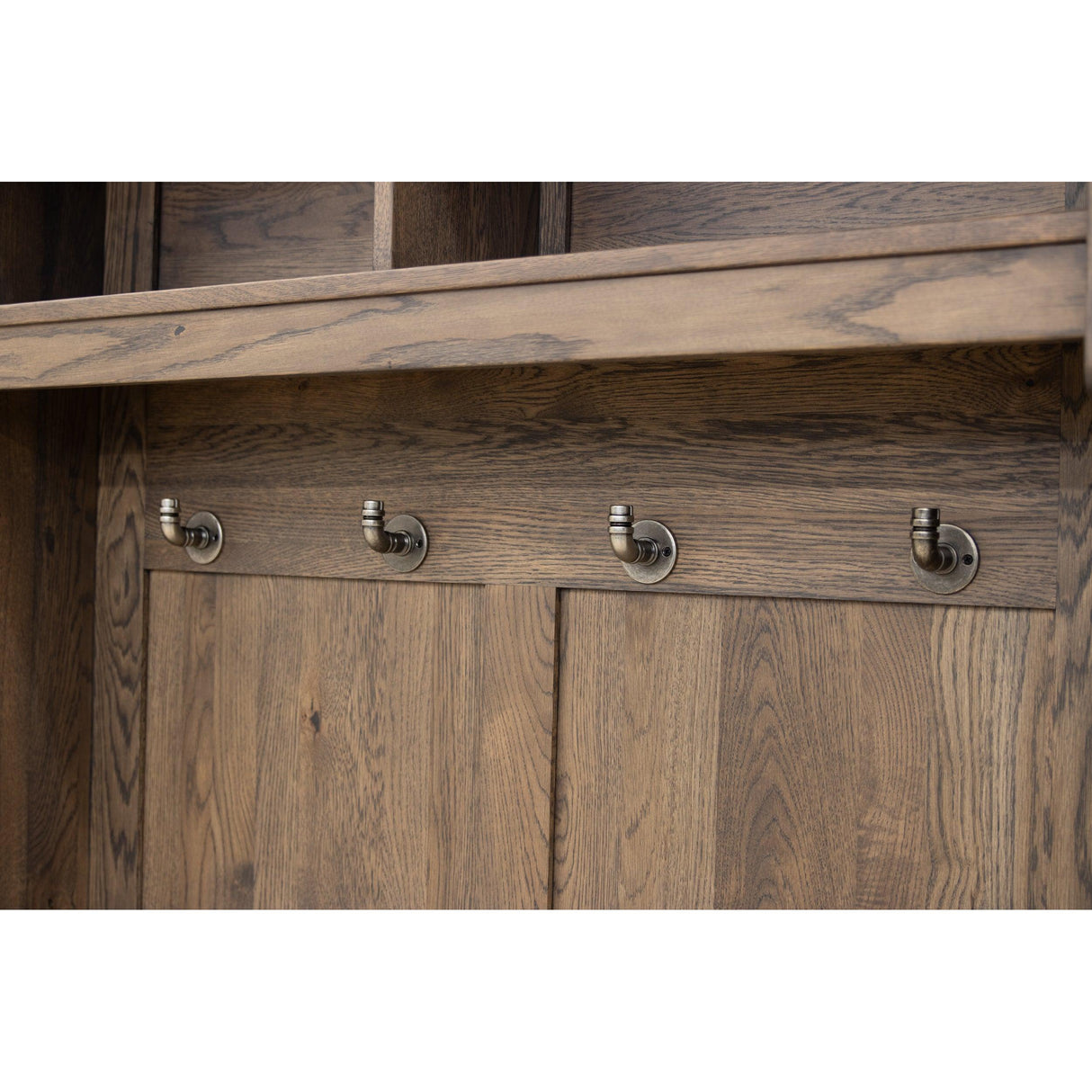 Hartford White Oak Wood Hall Tree Bench | SB