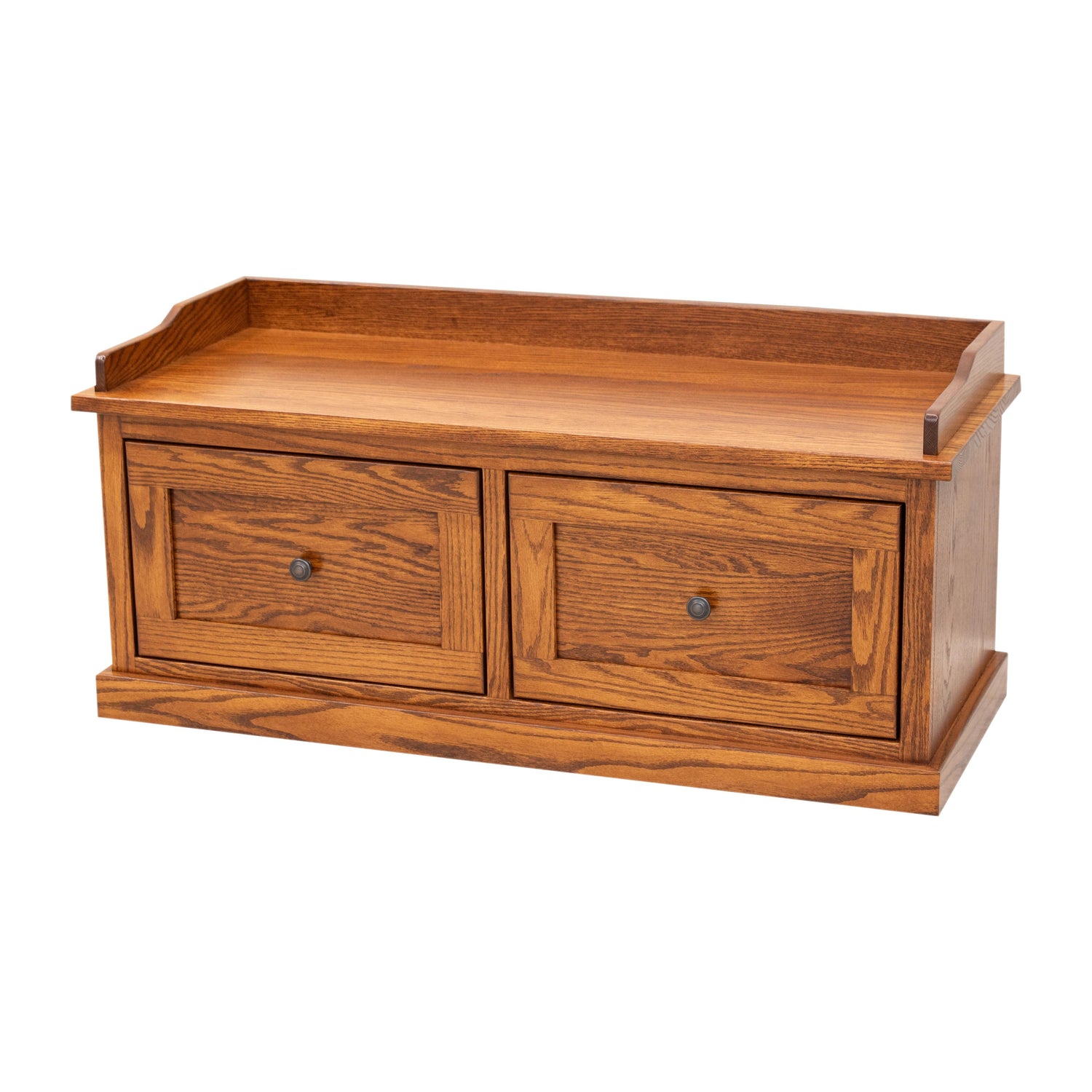 Hartford Oak Wood Mudroom Storage Bench | MC