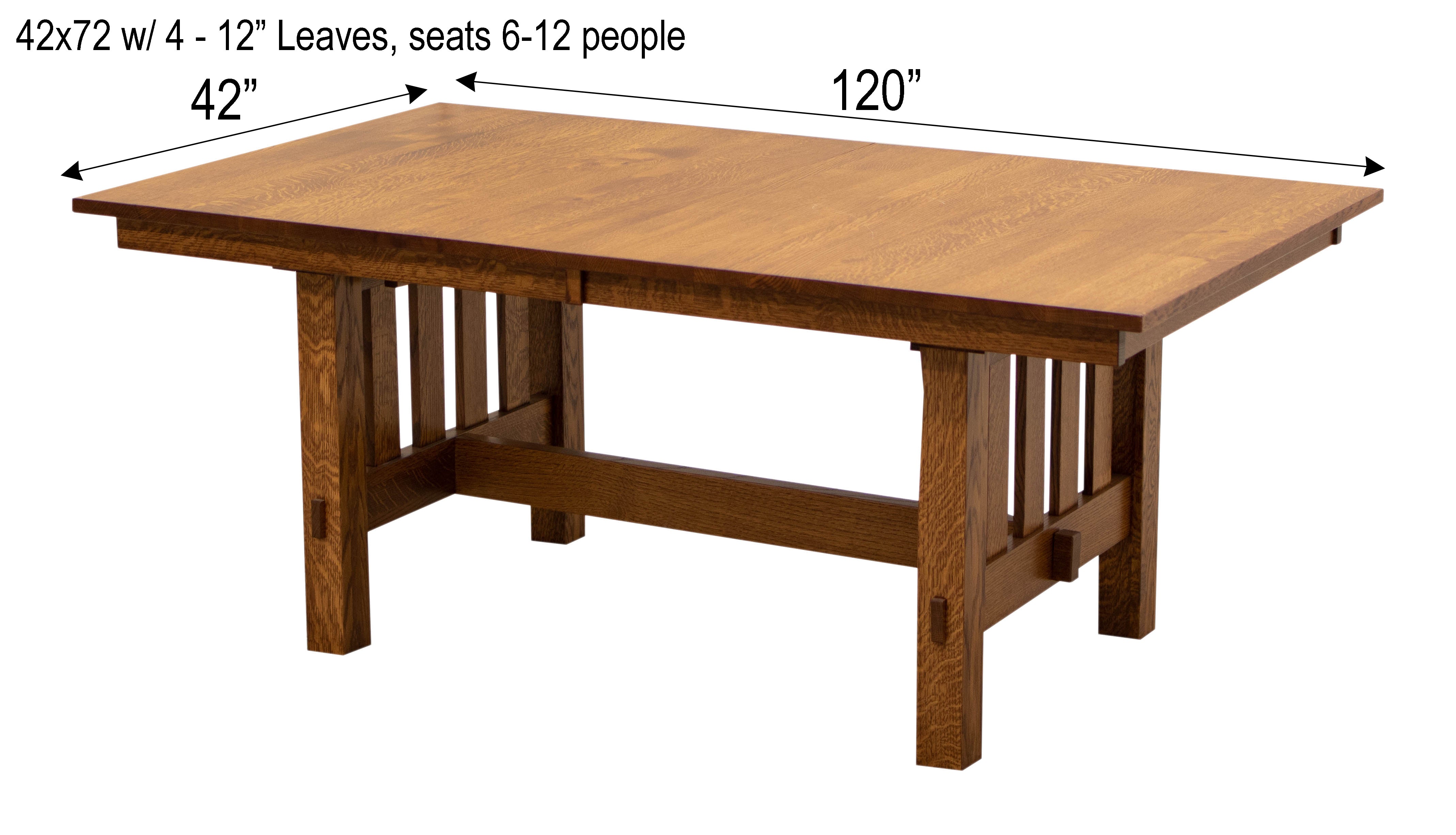 Heavy Mission Extending Oak Table – Upstate Amish Furniture
