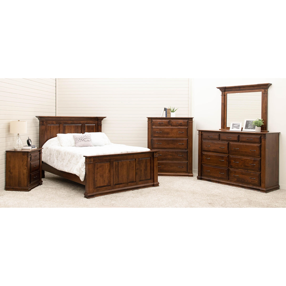 Heirloom Maple Wood 3-Drawer Nightstand | ASB