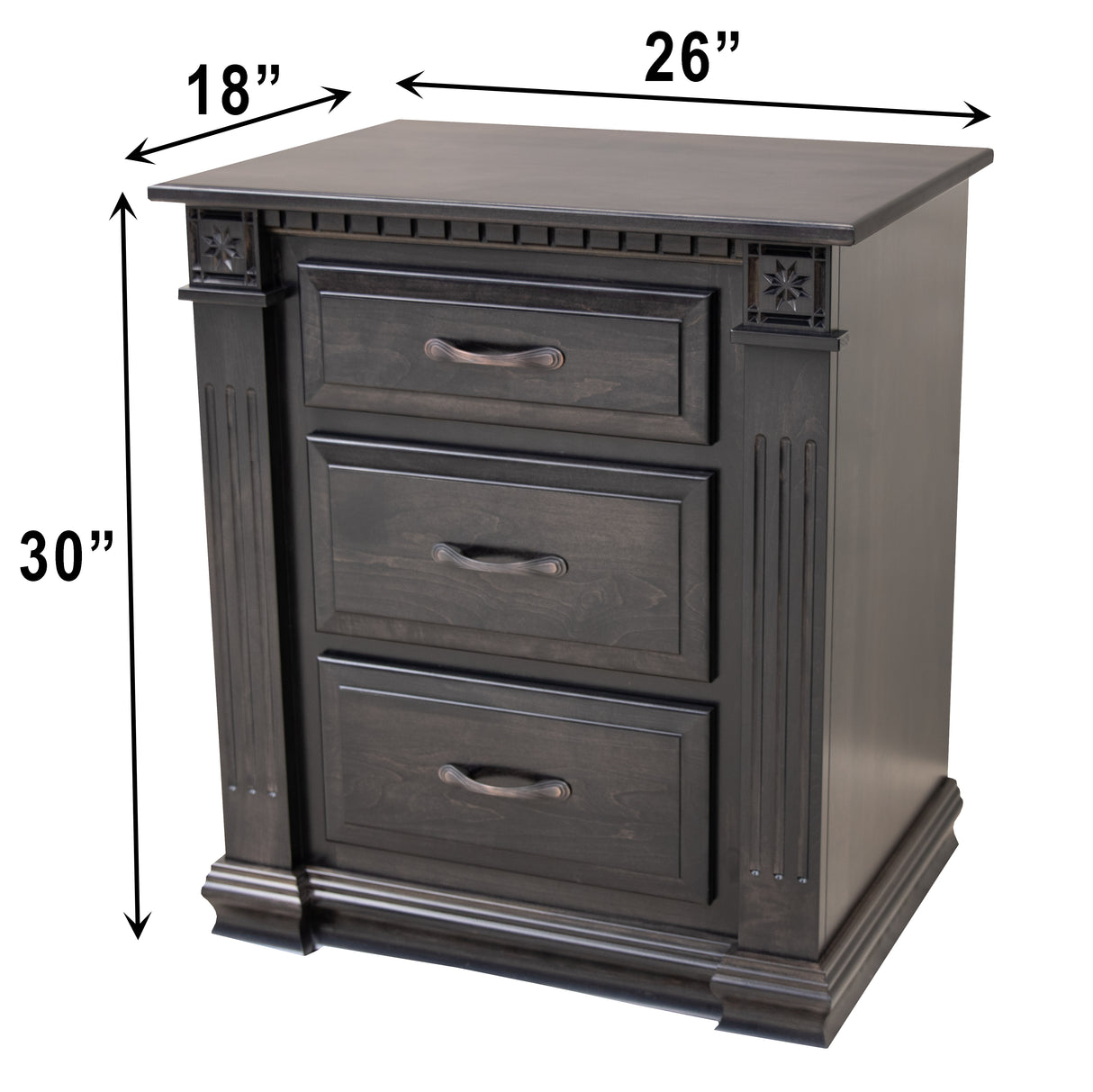 Heirloom 3-Drawer Nightstand