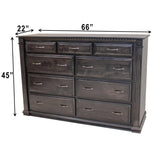 Heirloom 9-Drawer Tall Dresser