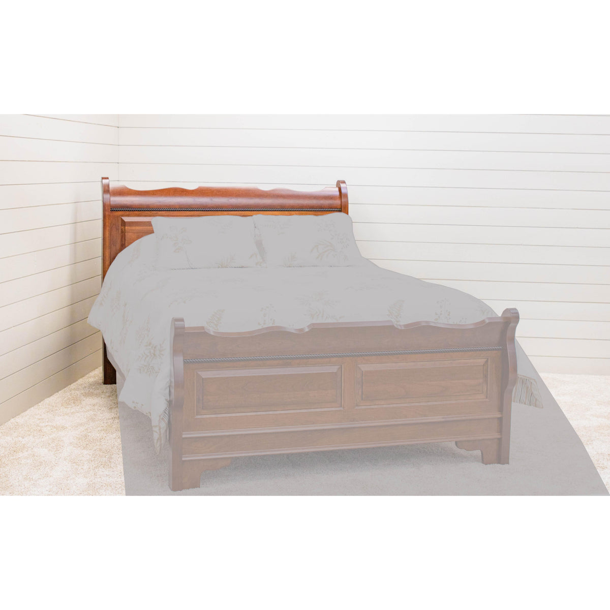 Heritage Sleigh Solid Wood Headboard Only