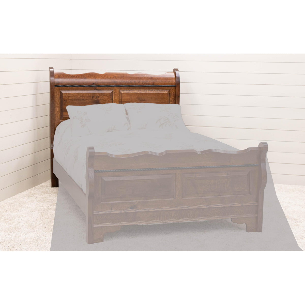 Heritage Sleigh Solid Wood Headboard Only
