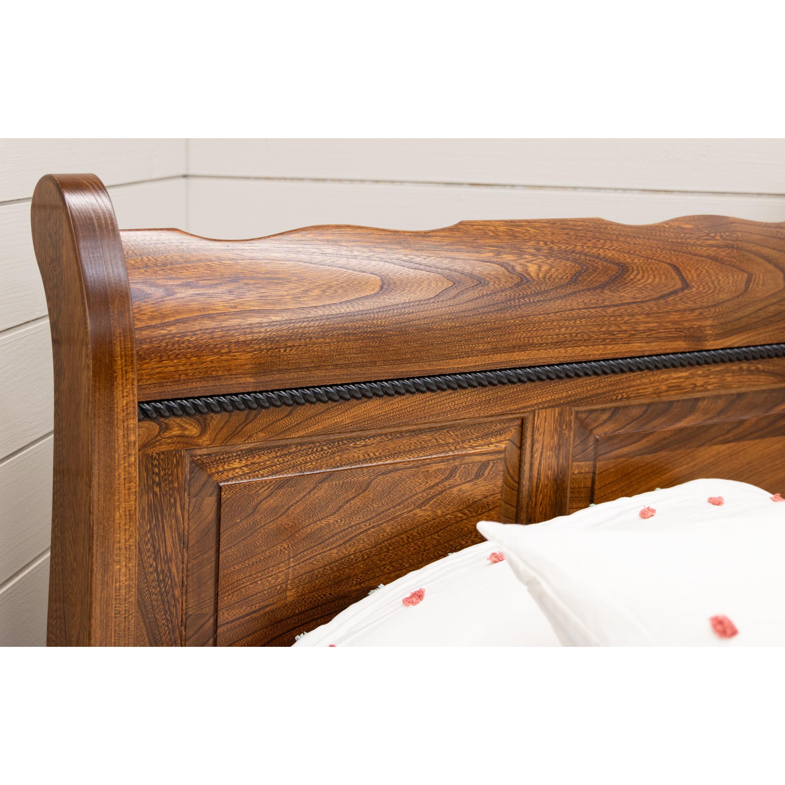Heritage Elm Wood Sleigh Bed | Twin Size – Upstate Amish Furniture