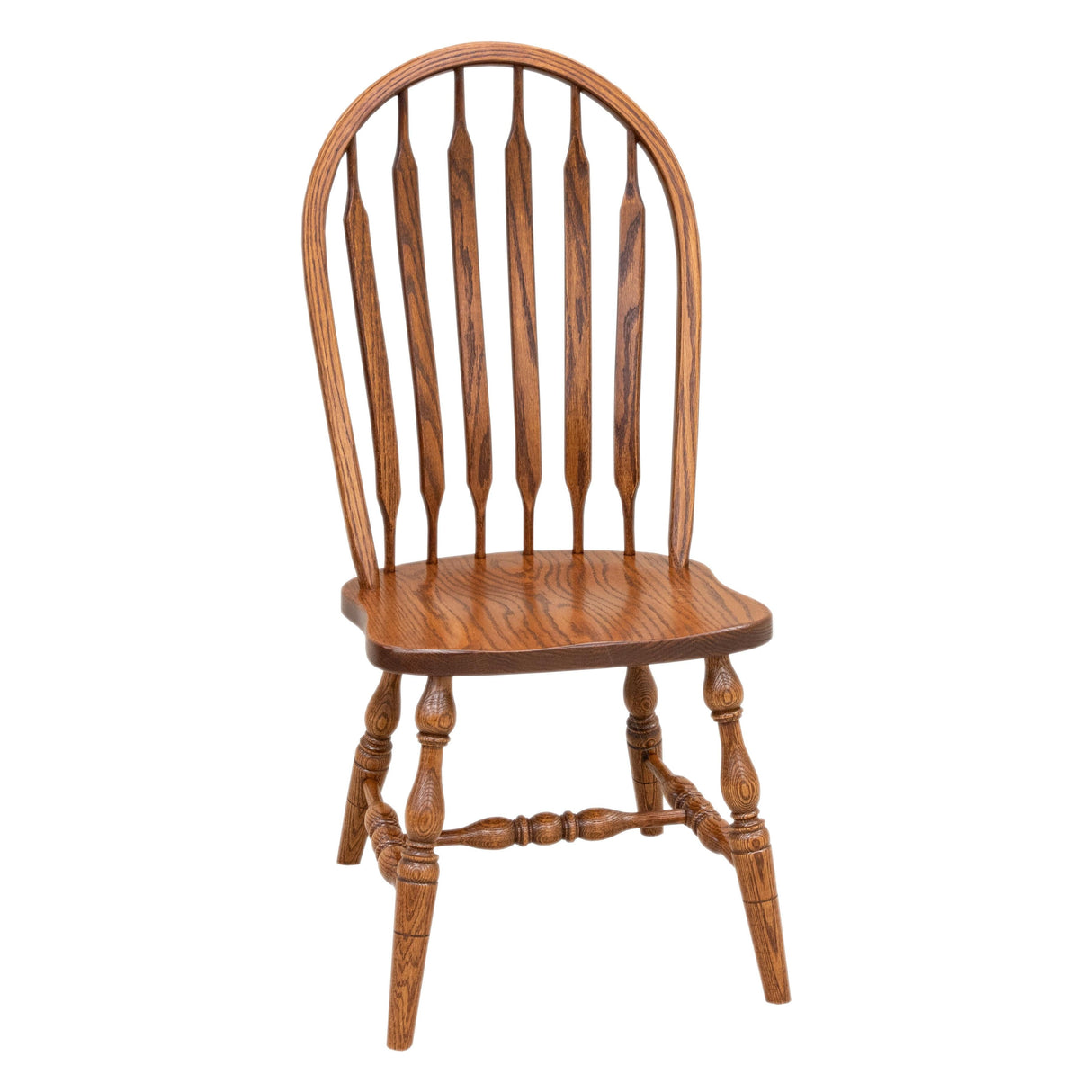 Amish Oval Oak Double Pedestal Table Set for 6-8