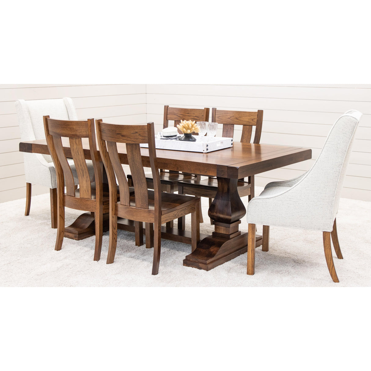 Hillside Hickory Wood Extending Dining Table | ASB