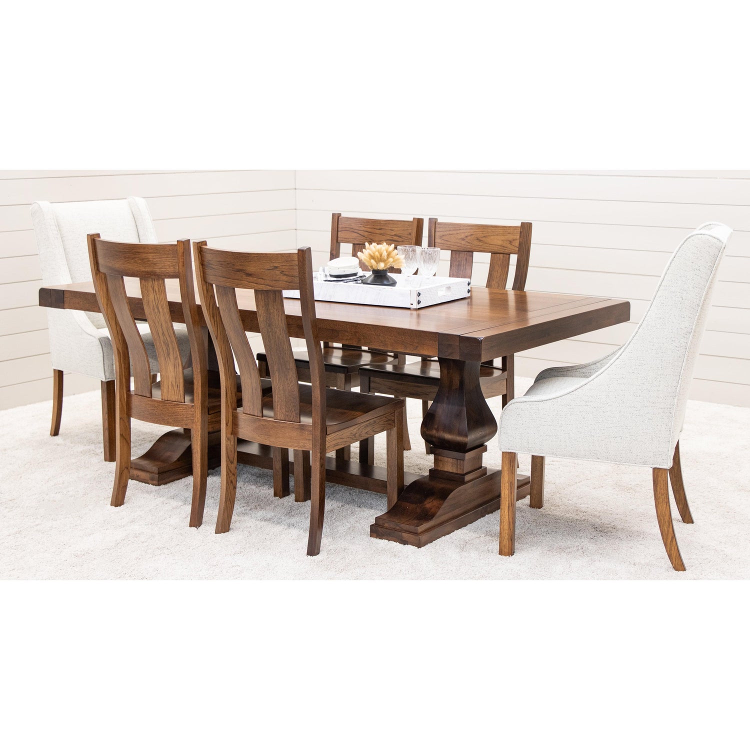 Hillside Hickory Wood Extending Dining Table | ASB
