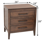 Hilton 3-Drawer Nightstand