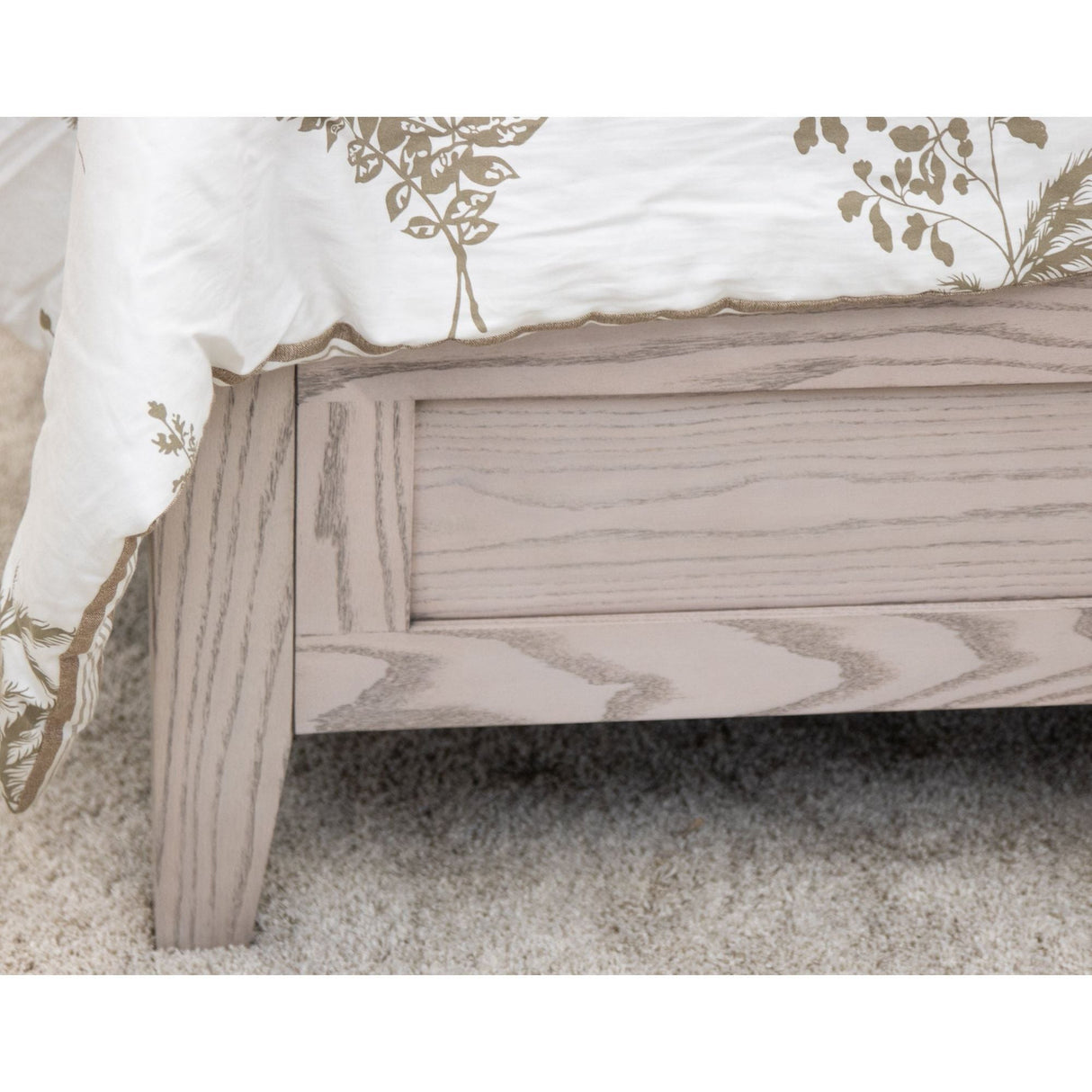 Hilton Wood Bed Frame with Upholstered Headboard