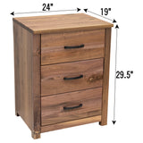 Hudson 3-Drawer Nightstand