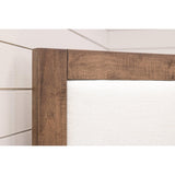 Hudson Wood Bed Frame with Upholstered Headboard