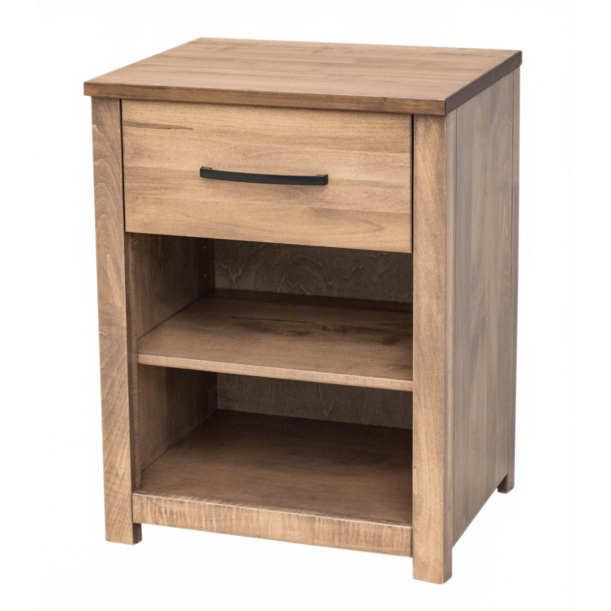 Hudson Maple Wood 1-Drawer Open Nightstand | WB