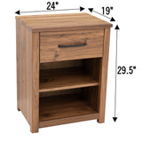 Hudson 1-Drawer, Open Nightstand