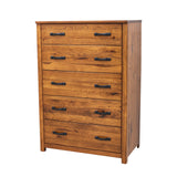 Hudson Hickory Wood Chest of Drawers | MC