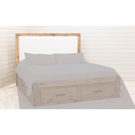 Hudson California King Hickory Wood Bed with Upholstered Headboard | WB