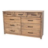Hudson Maple Wood 9-Drawer Tall Dresser | WB