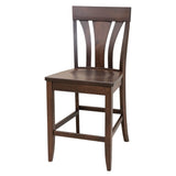 Hudson Maple Wood 24" Stationary Bar Stool | RT