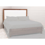 Hudson King Walnut Wood Bed with Upholstered Headboard | NAT
